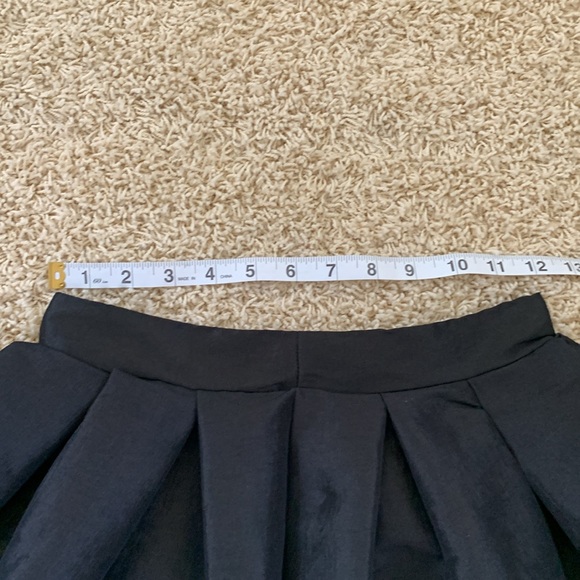 Fashionomics Best Cody side zipper, black shimmer fit and flare skirt midi SZ S - Picture 8 of 10